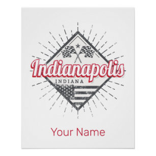 Póster Indianapolis City Indiana Estados Unidos