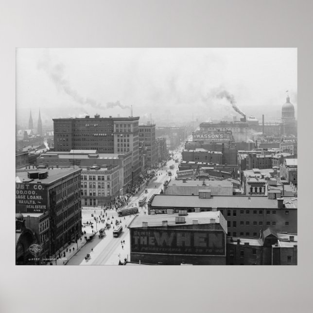 Póster Indianápolis, Indiana (Frente)