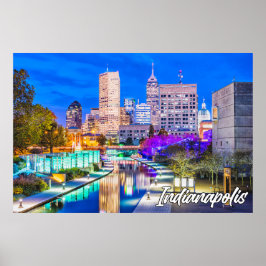 Póster Indianápolis, Indiana, En La Tarde Temprana