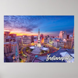 Póster Indianápolis, Indiana (Estados Unidos)