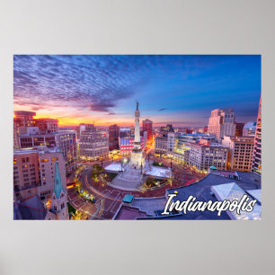Póster Indianápolis, Indiana (Estados Unidos)