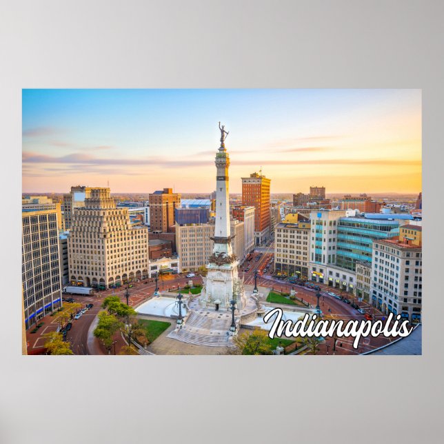 Póster Indianápolis, Indiana (Estados Unidos) (Frente)