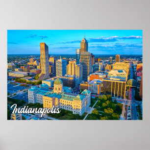 Póster Indianápolis, Indiana (Estados Unidos)