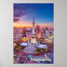 Póster Indianápolis, Indiana (Estados Unidos)