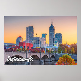 Póster Indianápolis, Indiana (Estados Unidos)