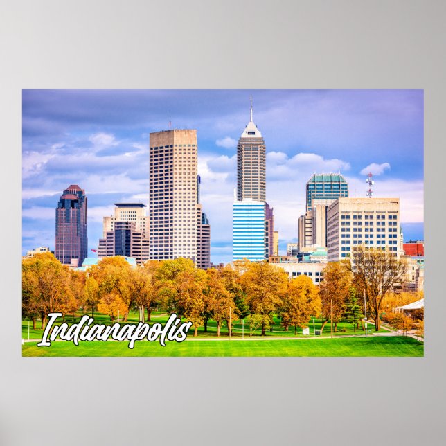 Póster Indianápolis, Indiana, Estados Unidos (Frente)