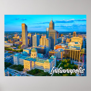 Póster Indianápolis, Indiana, Estados Unidos