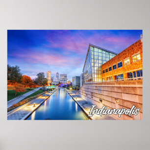 Póster Indianápolis, Indiana, Paseo por el Canal