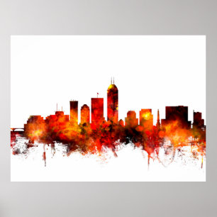 Póster Indianapolis Indiana Skyline