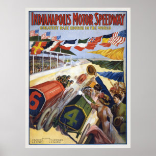 Póster Indianapolis Motor Speedway Vintage 