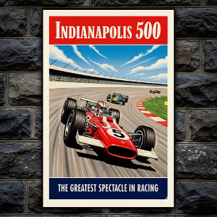 Póster Indianápolis, Poster de Pared de la Vintage de los