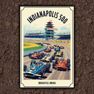 Póster Indianápolis, Poster de Pared de la Vintage de los