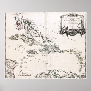 Póster Indias Occidentales 1750