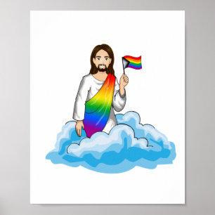 Póster Indicador de progreso de Rainbow Jesus