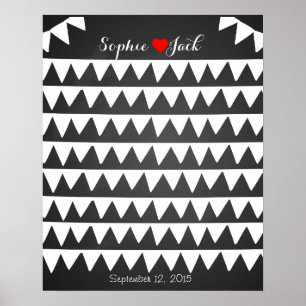 Póster indicadores de agrupamiento de libros de invitados