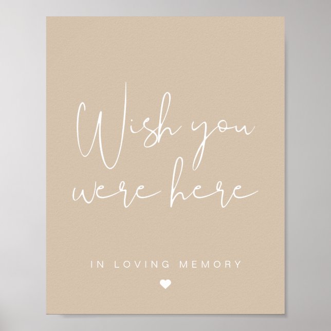 Póster INDIE Bohemia Desearía Que fueras Rótulo (Frente)