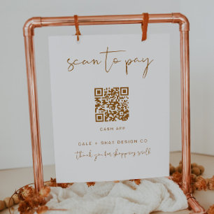 Póster INDIE Bohemia Pequeña Empresa Rótulo de Pagos