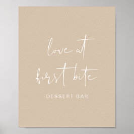 Póster INDIE Bohemian Earth Toned Beige Desserbar Bar