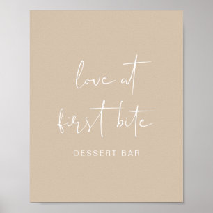 Póster INDIE Bohemian Earth Toned Beige Desserbar Bar