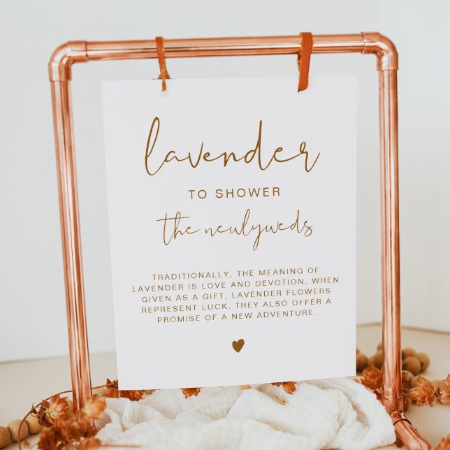 Póster INDIE Boho Naranja Lavender Toss Rótulo Boda (Subido por el creador)