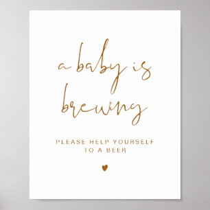 Póster INDIE Boho Un bebé está preparando Poster de Rótul