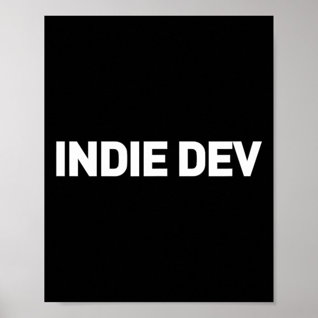 Póster Indie Dev - Desarrollador de videojuegos Indie Gam (Frente)