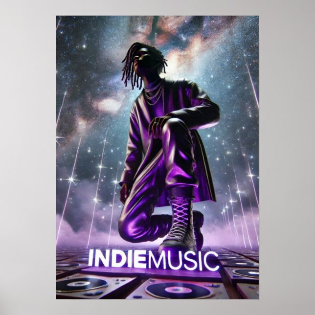 Póster indieMusic Purple-1 (Frente)