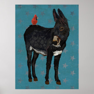 Póster INDIGO DONKEY & CARDINAL Art