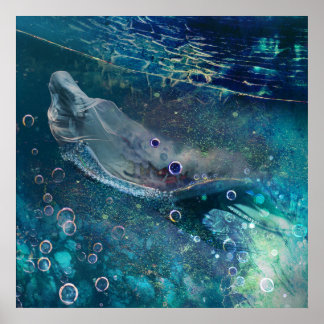 Póster Indigo Mystique Sirena Subacuática