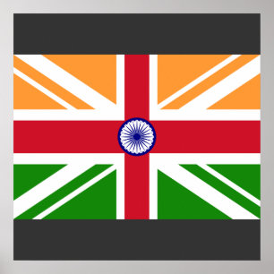 Póster Indio Anglo Indentity, la India