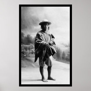 Póster Indio aymara en Bolivia 1905