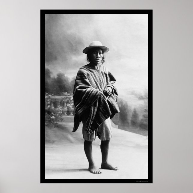 Póster Indio aymara en Bolivia 1905 (Frente)
