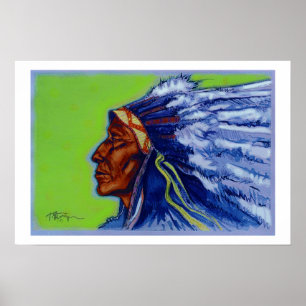 Póster Indio azul