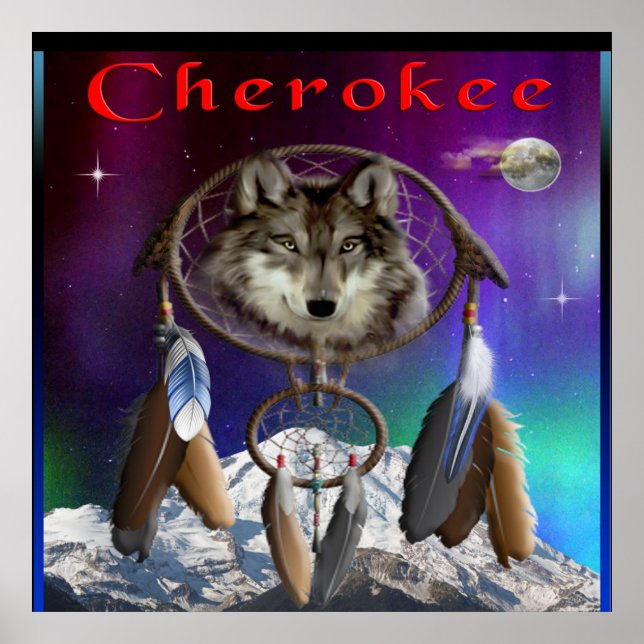 póster indio Cherokee (Frente)