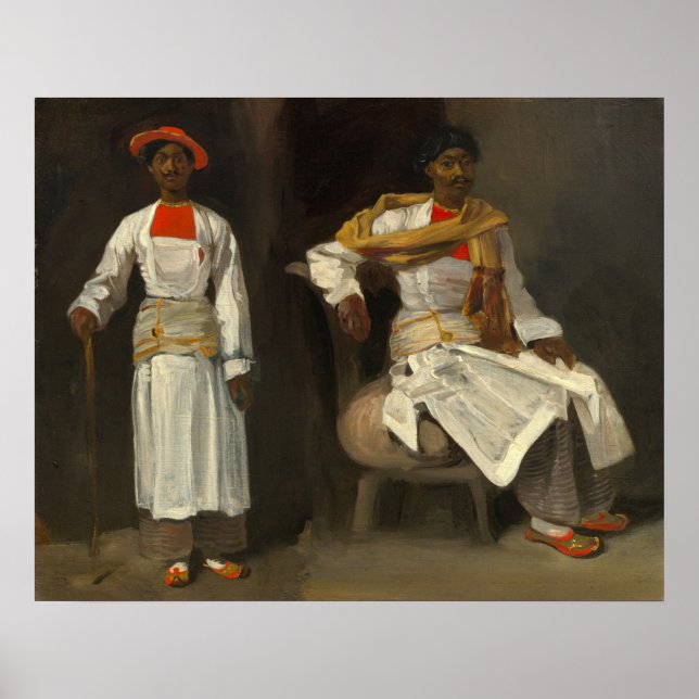 Póster Indio de Calcuta - Eugène Delacroix Bella Artes (Frente)