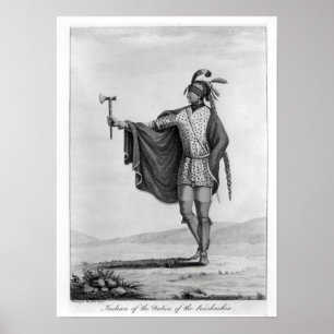 Póster Indio de la nación de Kaskaskia