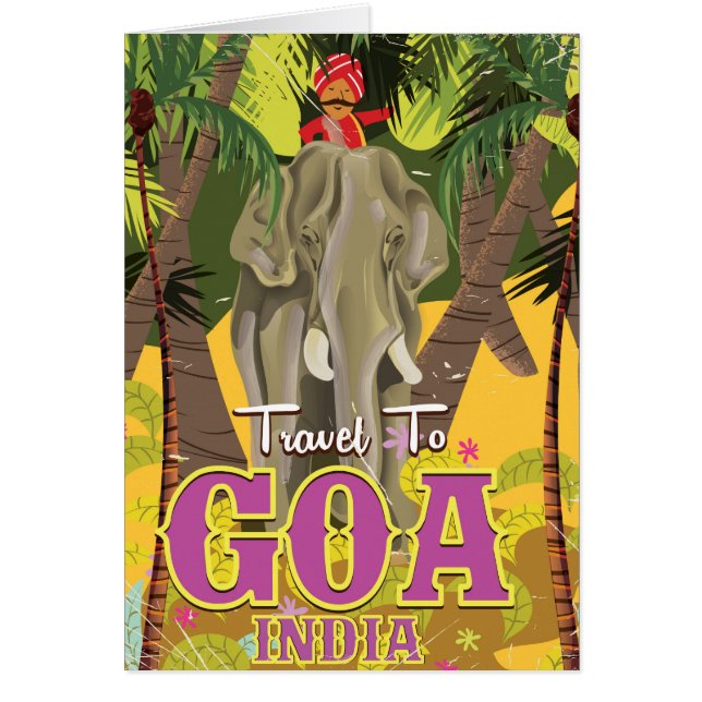 Poster indio de vacaciones Goa Elephant (Frente)