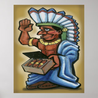 Póster Indio del cigarro