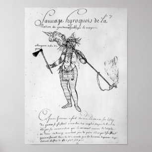 Póster Indio Iroquois de Canadá
