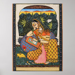 Póster Indio, mujer mogol, princesa