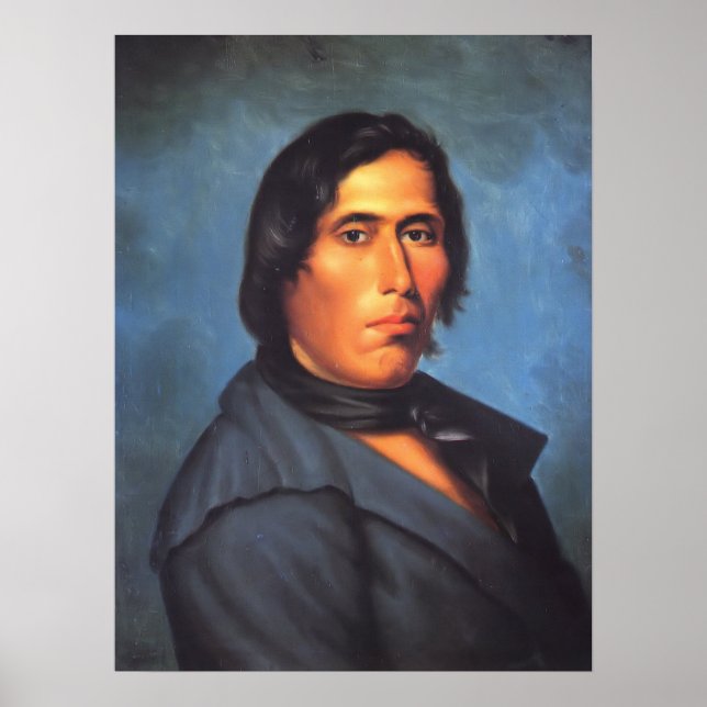 Póster Indio nativo americano de Tecumseh (Frente)