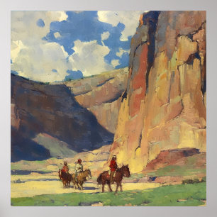 Póster "Indios a través del cañón de Chelly" por Edgar Pa