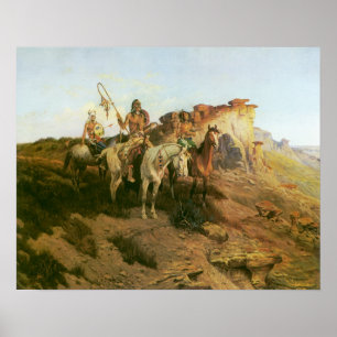 Póster Indios antiguos, Merodeadores de la pradera, Seltz