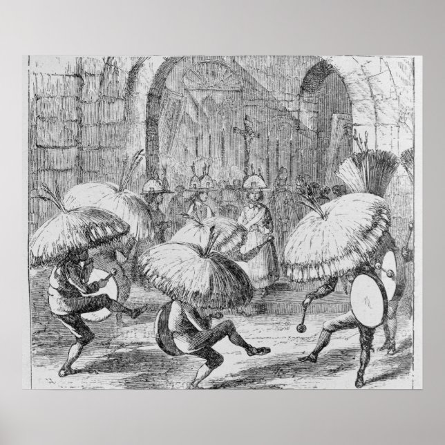 Póster Indios celebrando el Chuno o la Papa (Frente)