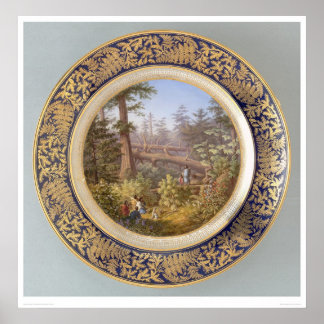 Póster Indios en Sitka, Alaska Forest Plate (2953A)
