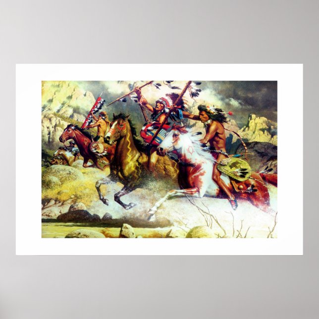 PÓSTER INDIOS ESTADOUNIDENSES NATIVOS - CHEYENNE (Frente)