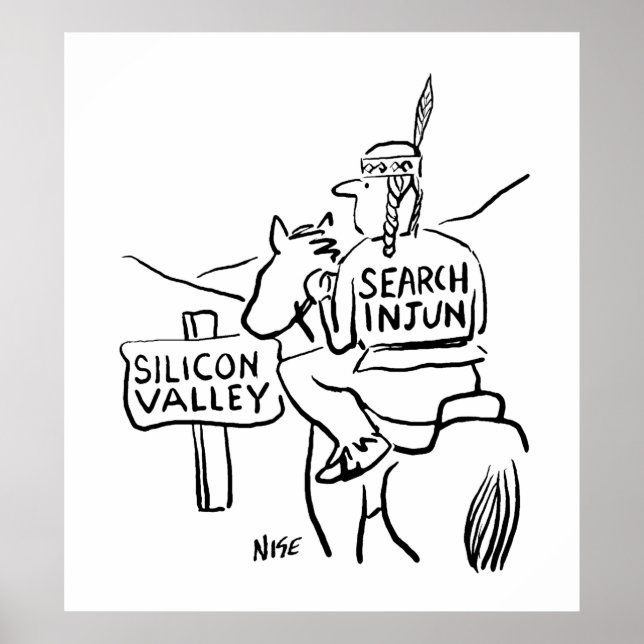 Póster Indios rojos a caballo en Silicon Valley (Frente)