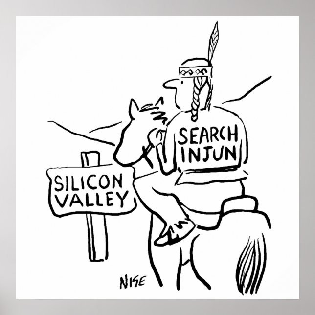 Póster Indios rojos a caballo en Silicon Valley (Frente)