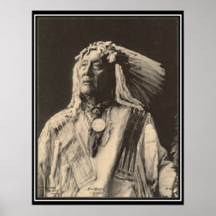 Póster Indios vintage : Oso alto, Sioux -