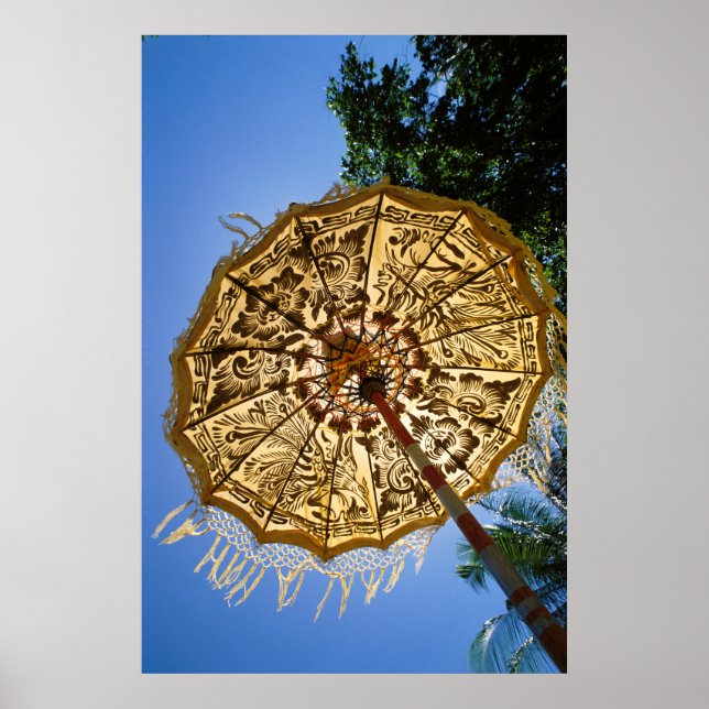 Póster Indonesia, Bali | Templo Paraguas (Frente)